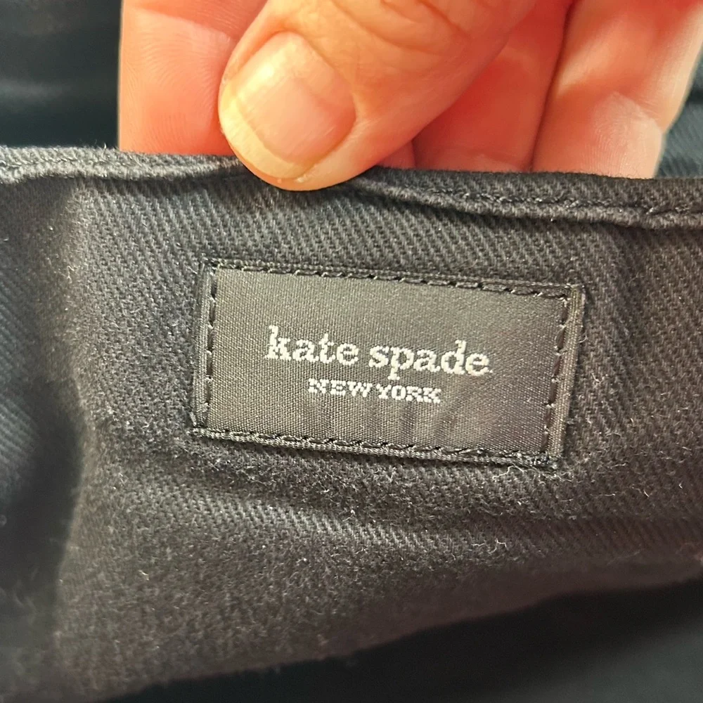Kate Spade Black Nylon Messenger Laptop Bag Adjustable Crossbody Strap